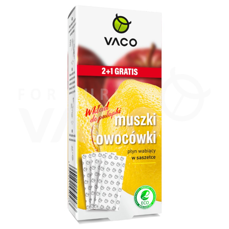  VACO ECO Wkład - Płyn do pułapki na muszki owocówki - 3 szt. - 1
