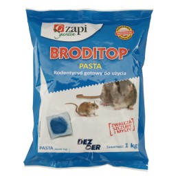Broditop pasta 15g - 1kg trutka na myszy i szczury brodifacoum 0,005%