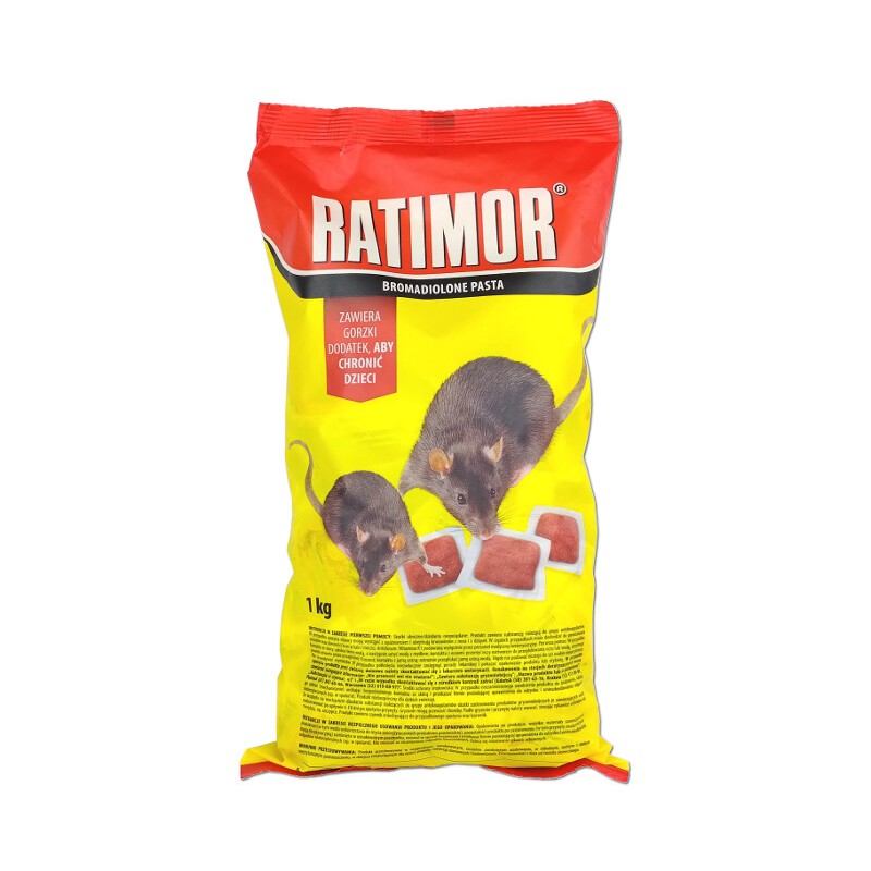  Ratimor / Bromadiolone pasta 1kg trutka na myszy i szczury - 3830072311585